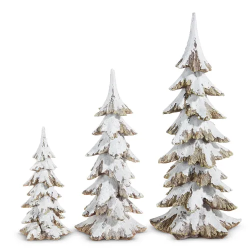 8.25-16.25" Snowy Resin Tree