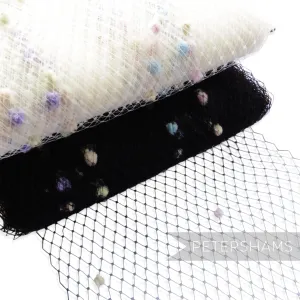 9 inch wide Pastel Dotted Veiling - 1m