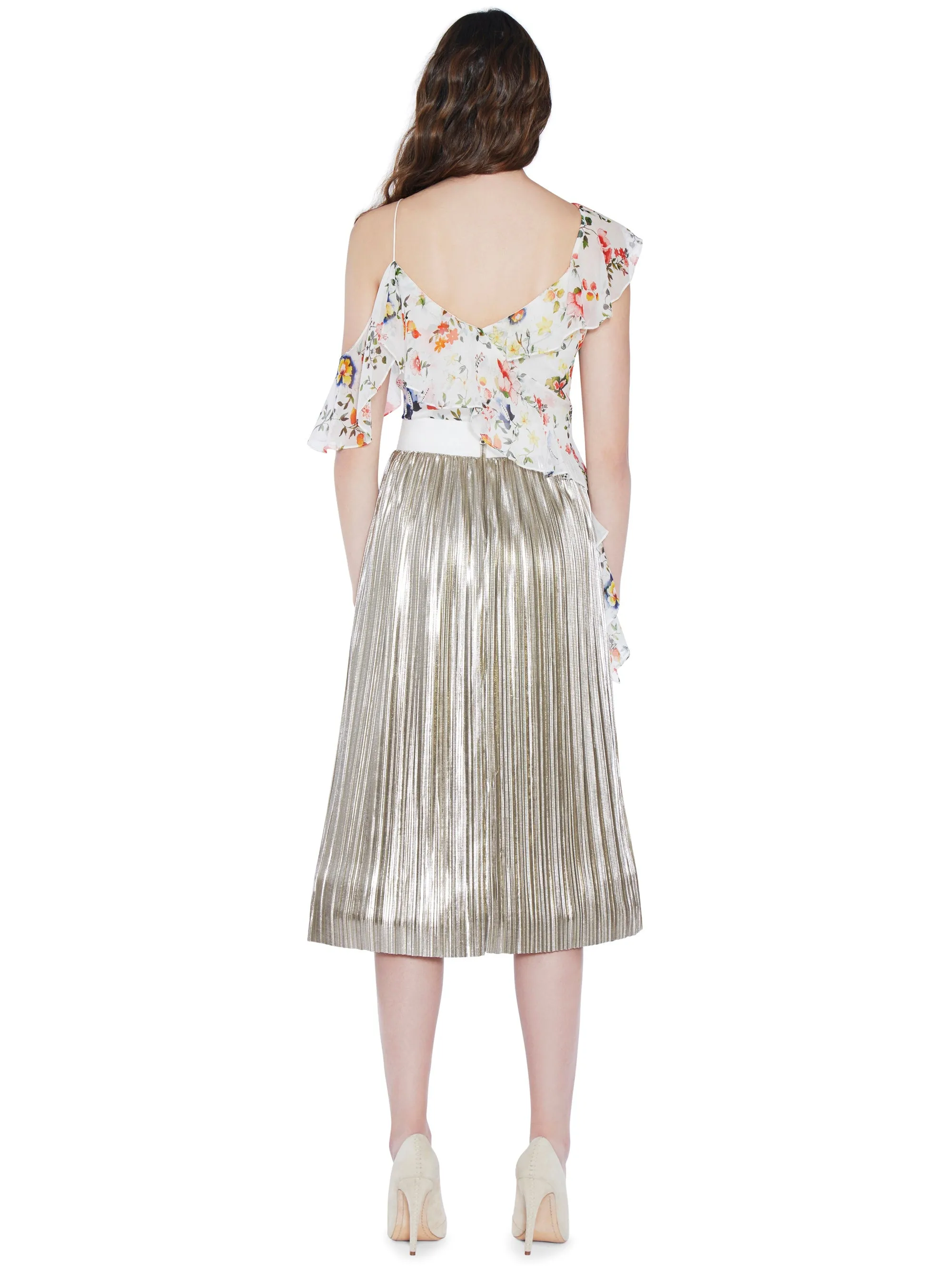 Alice   Olivia - Mikaela Midlength Pleated Skirt