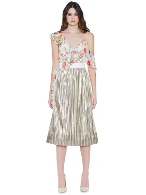 Alice   Olivia - Mikaela Midlength Pleated Skirt