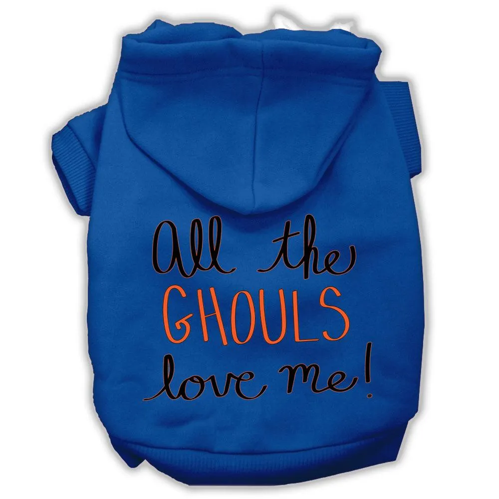 All The Ghouls Screenprint Dog Hoodie Blue S (10)