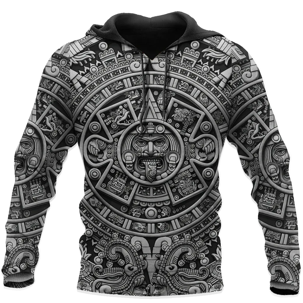 Aztec Mexico Hoodie Men, Aztec Printed Hoodie, Aztec Hoodie Mens Aztec Hoodie