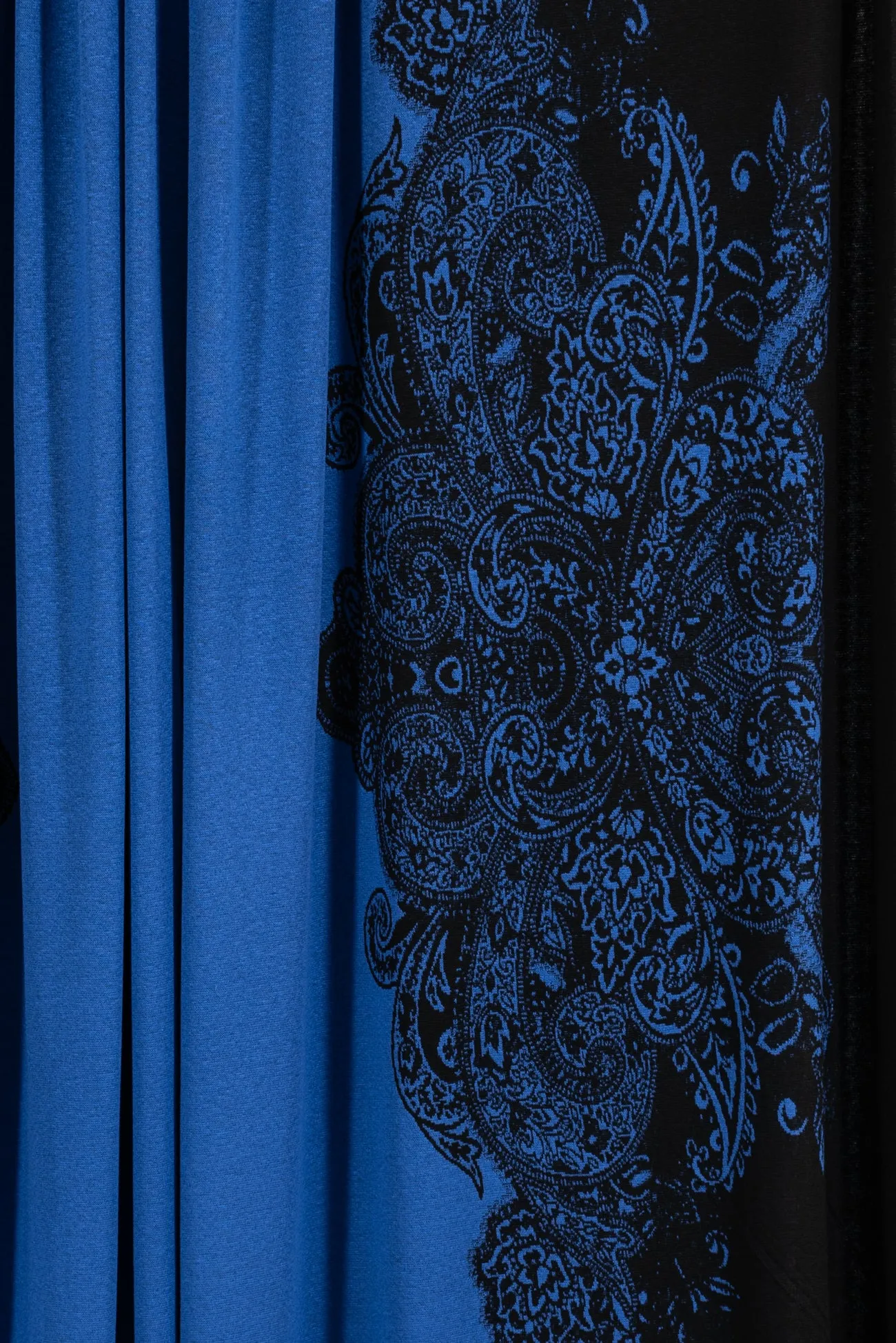 Barcelona Blue Cotton Jacquard Knit