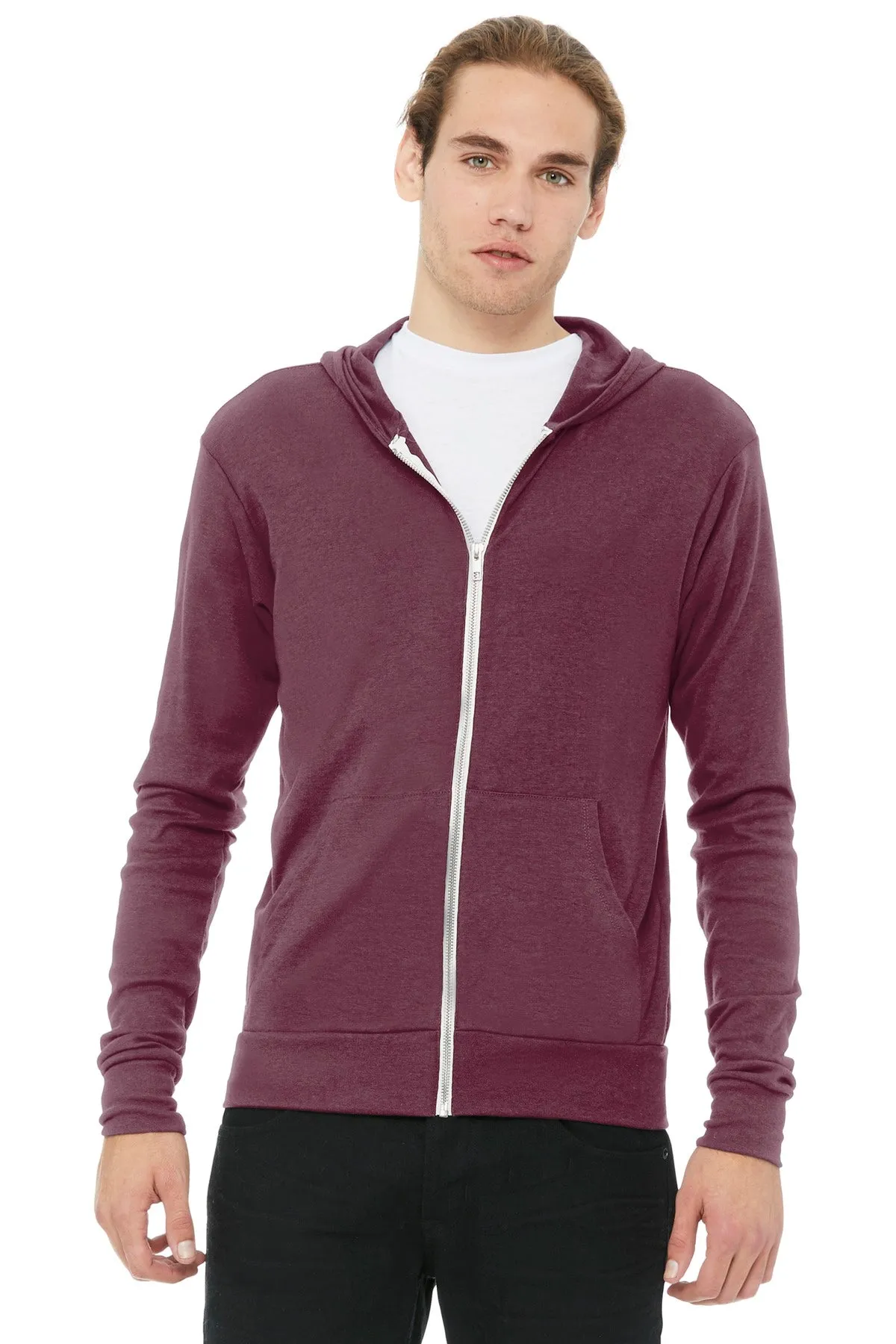 BELLA CANVAS ® Unisex Triblend Full-Zip Lightweight Hoodie. BC3939