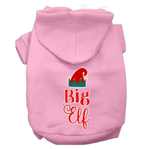 Big Elf Screen Print Dog Hoodie Light Pink Xs