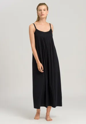 Black Juliet Long Spaghetti Nightdress