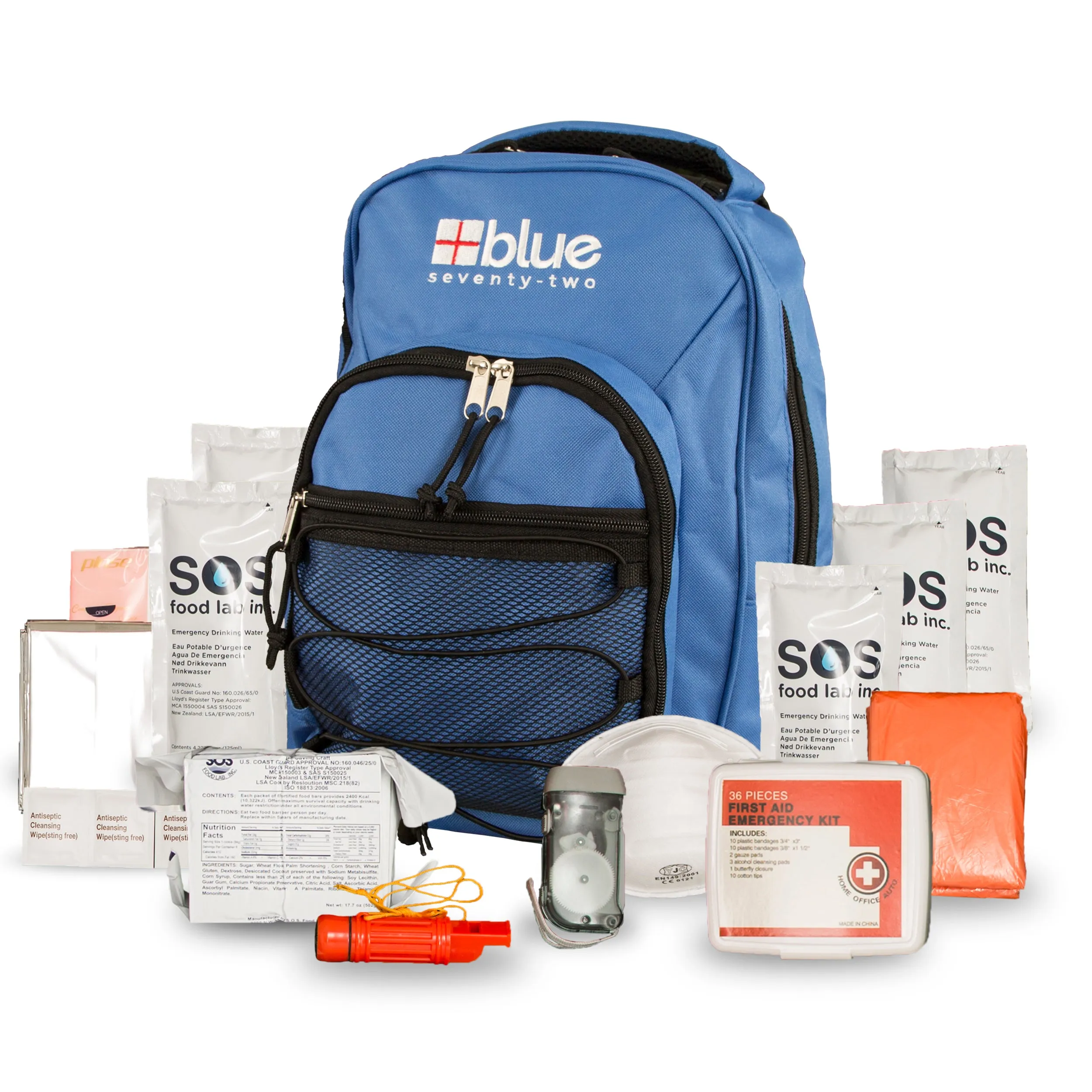 Blue Seventy-Two Family Pack - 4 x 3 Day Emergency Kits for 1 Person