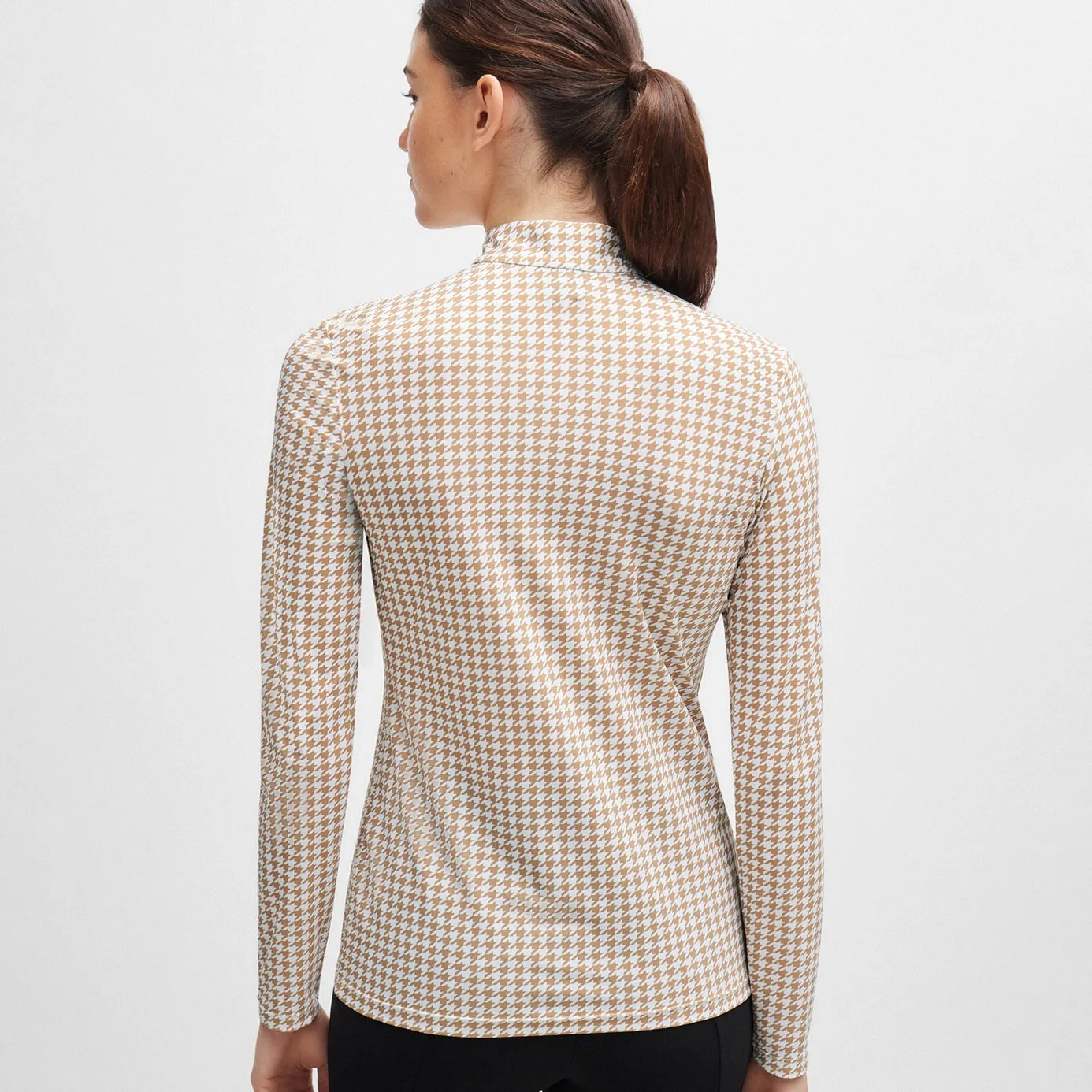 BOSS Equestrian Rachel Base Layer - Houndstooth Camel