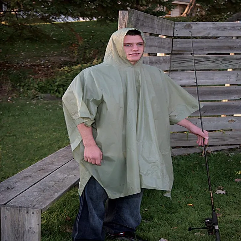 Boulder Creek Green Vinyl Rain Poncho