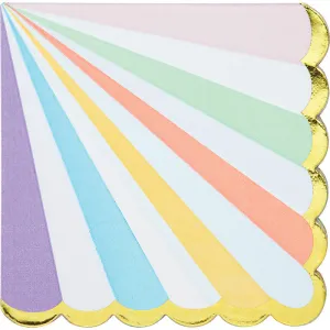 Bulk Pastel Celebrations Scalloped Luncheon Napkins (192 per Case)