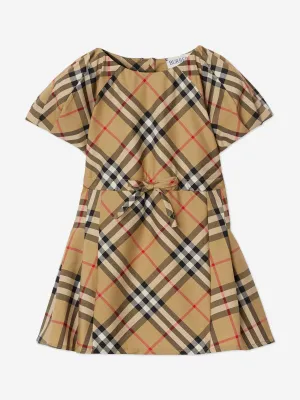 Burberry Baby Girls Archive Check Jada Dress in Beige