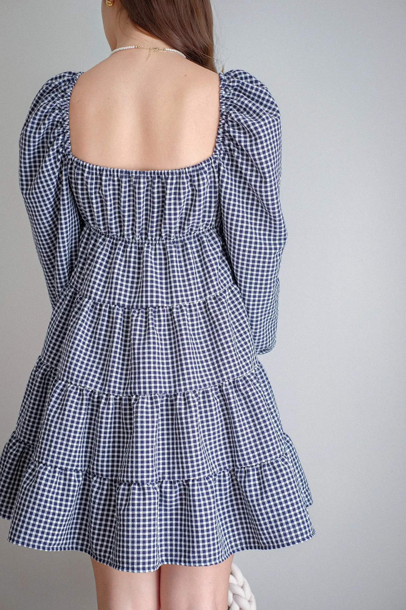 Caroline baby doll dress - black gingham