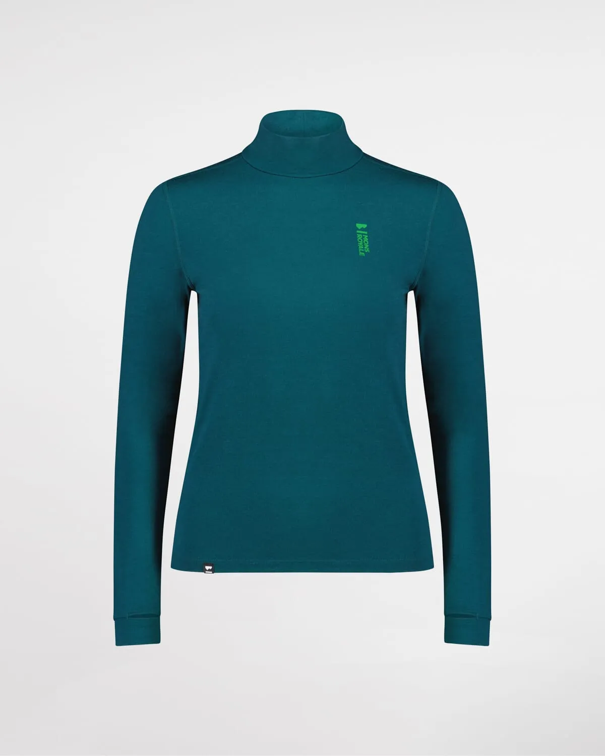 Cascade Merino Base Layer Mock Neck LS - Evergreen