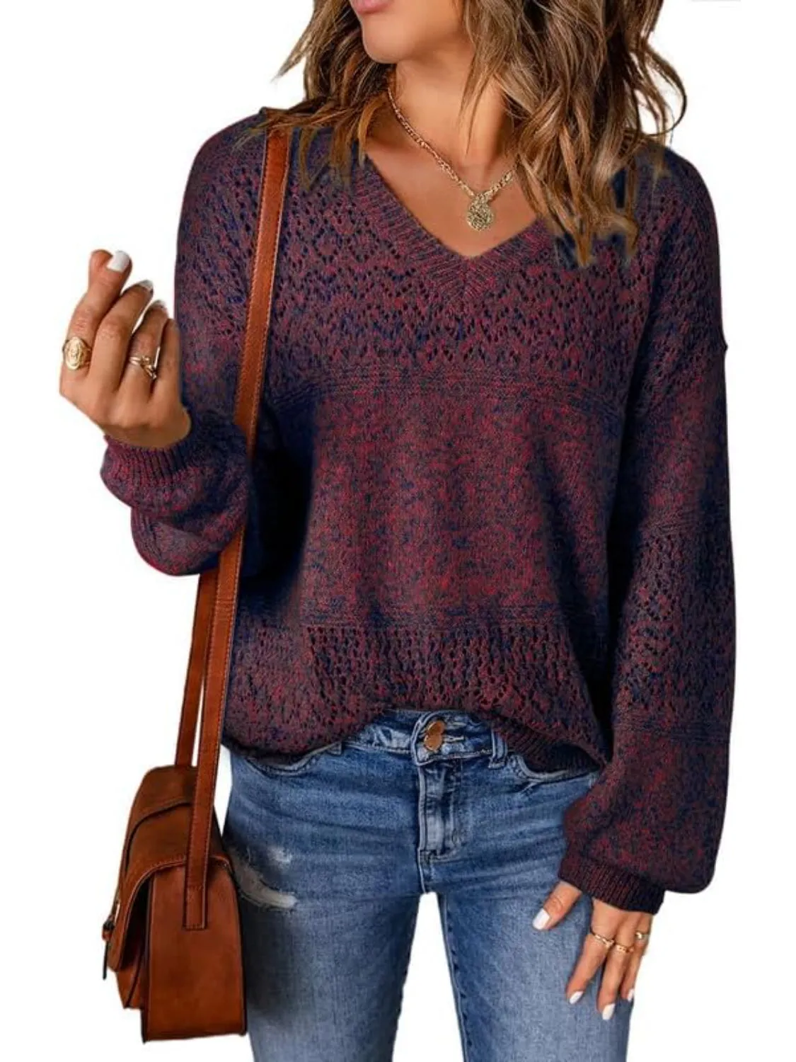 Casual Long Sleeve Knit Pullover Sweater