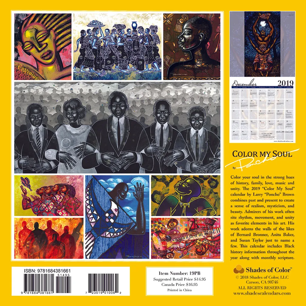 COLOR MY SOUL 2019 CALENDAR