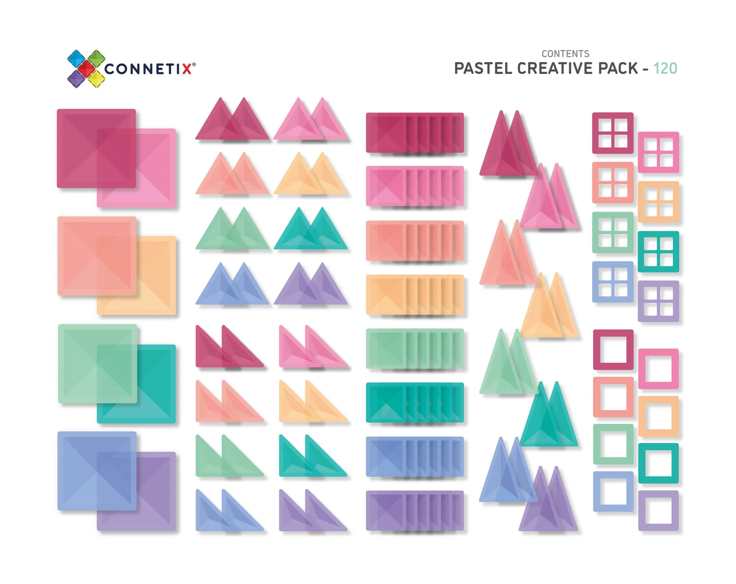 Connetix Tiles 120 pce Pastel Creative Set