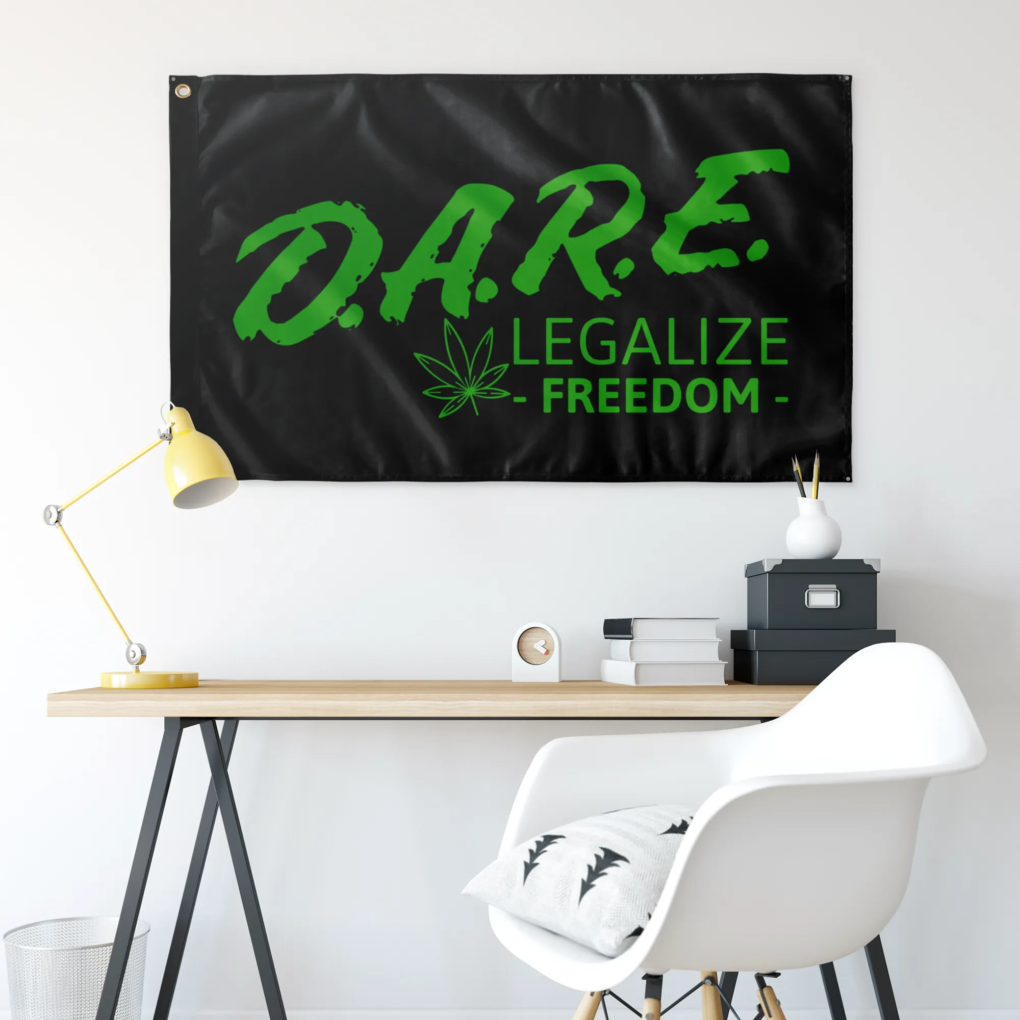 D.A.R.E to Legalize Freedom Cannabis Single Sided Flag