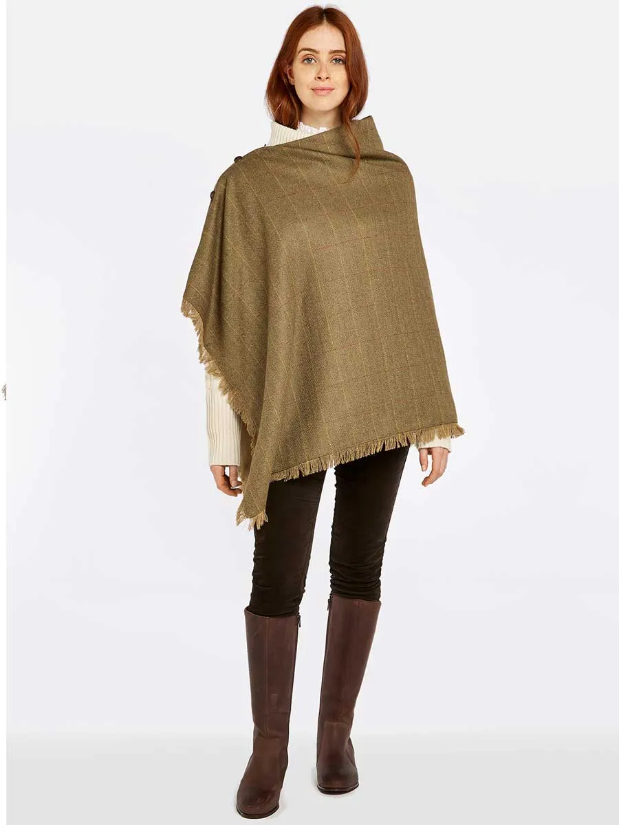 DUBARRY Hazelwood Ladies Tweed Poncho - Elm