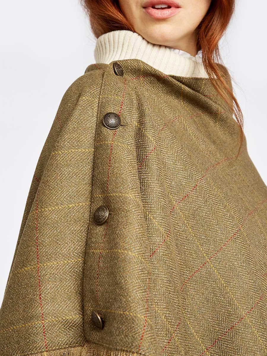 DUBARRY Hazelwood Ladies Tweed Poncho - Elm