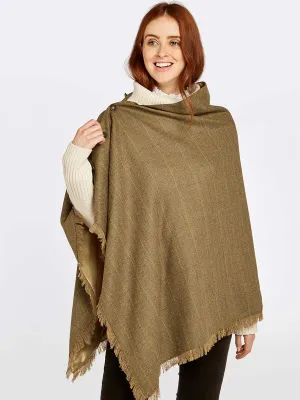 DUBARRY Hazelwood Ladies Tweed Poncho - Elm