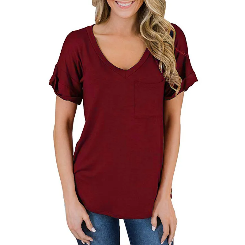 Everyday V-Neck Boyfriend Pocket Tee