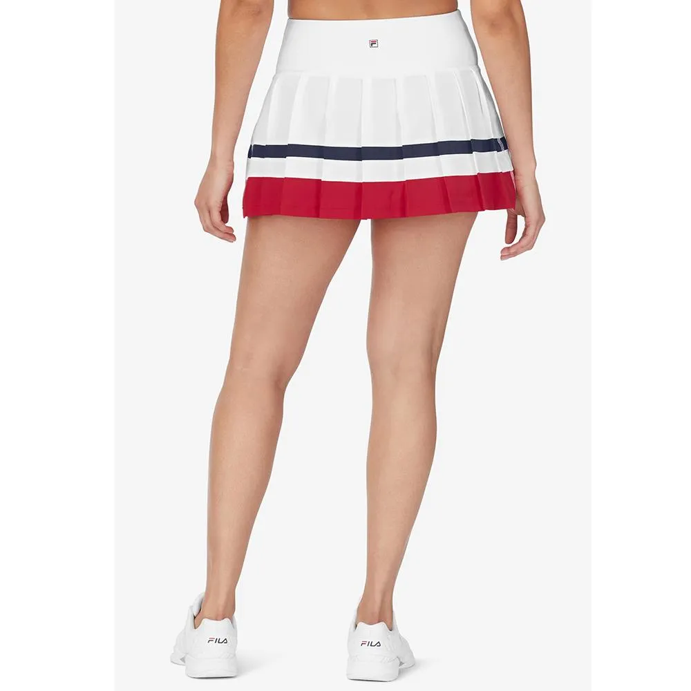 Fila Women's Heritage Essentials Pleated Skort - White/Multi