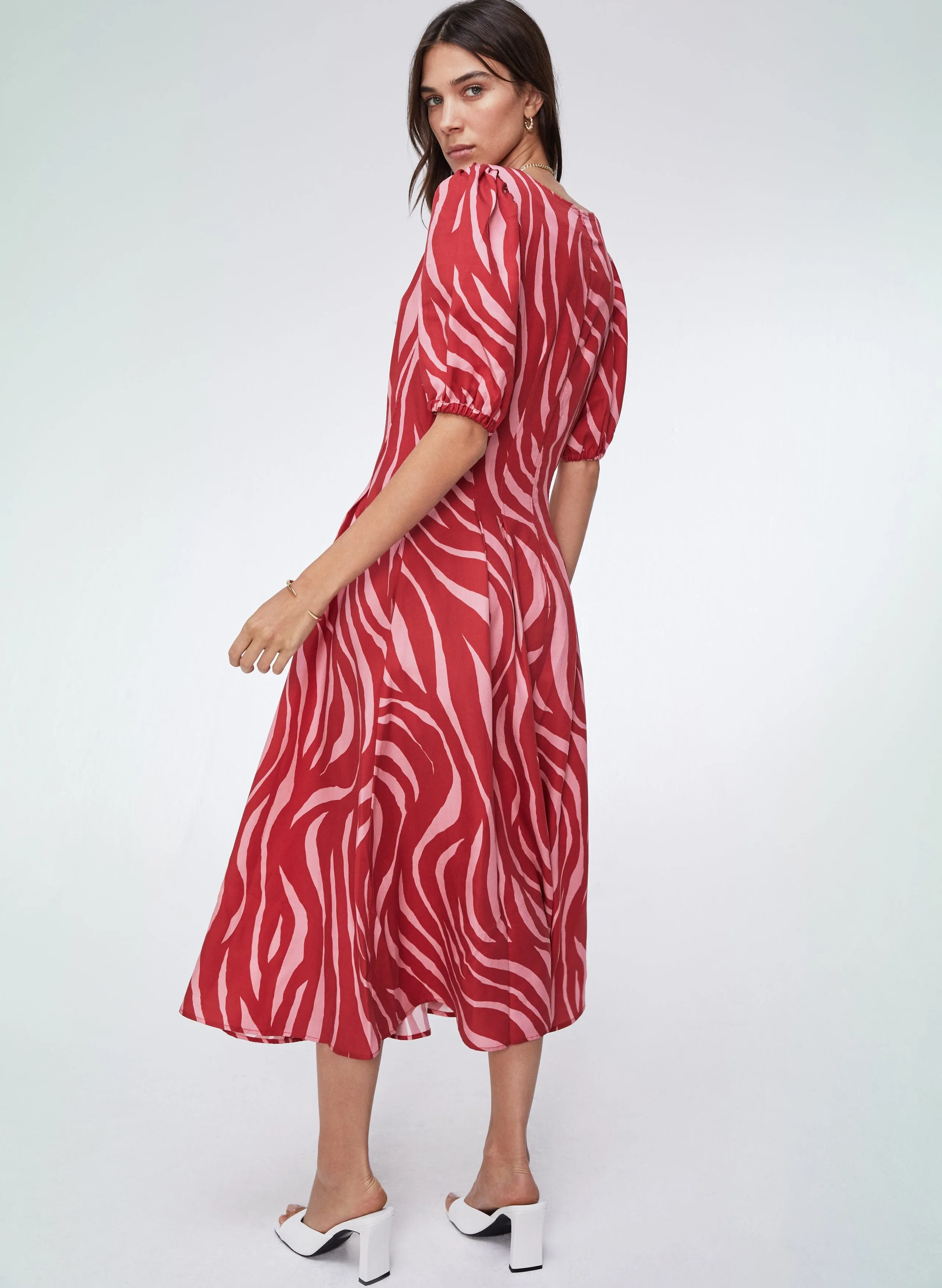 Jazlyn Tencel ™ Dress | Crimson Zebra