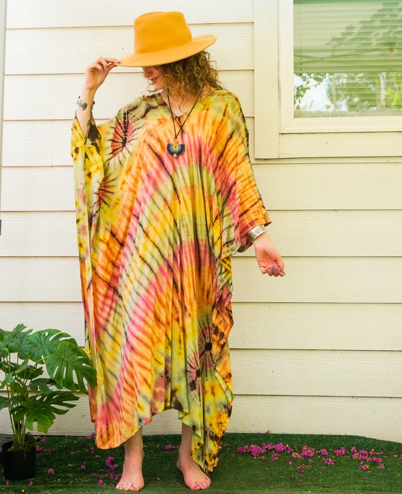 K267- Hand Dyed Kaftan Dress