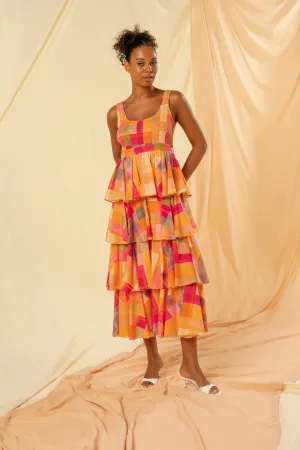 Kachel Alma Sleeveless Maxi Dress in Solari