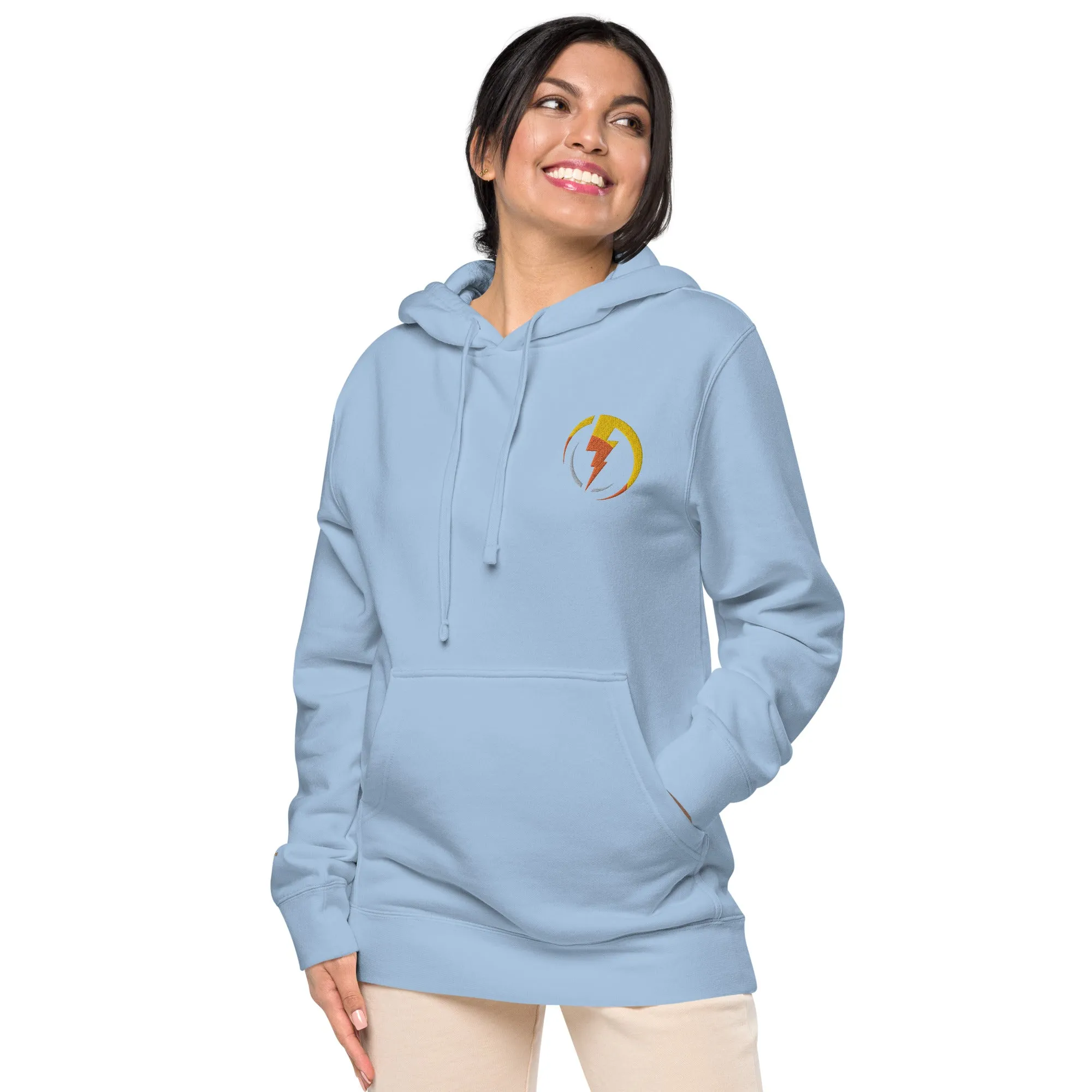 Lightning Bolt Design Unisex Pigment-Dyed Hoodie