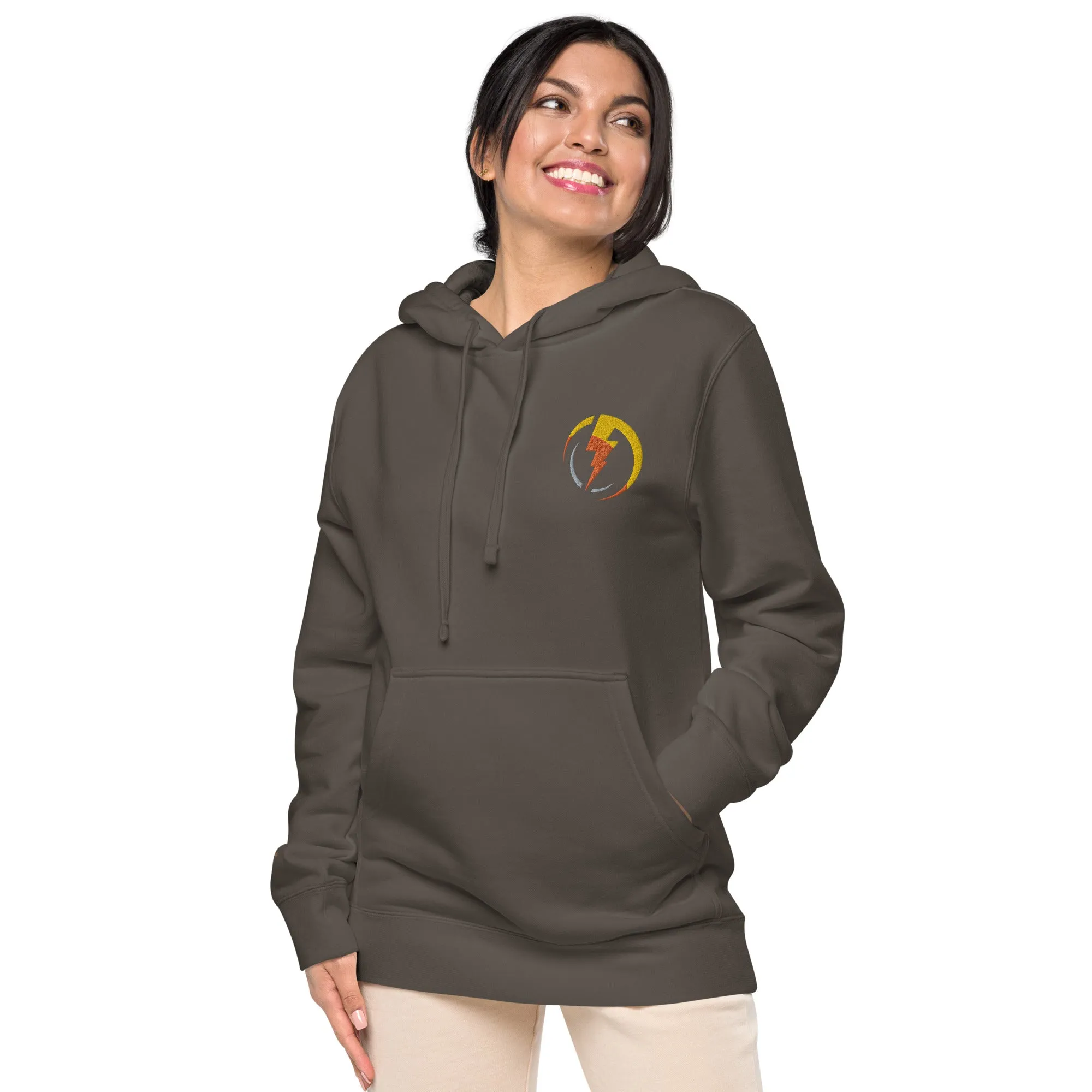 Lightning Bolt Design Unisex Pigment-Dyed Hoodie