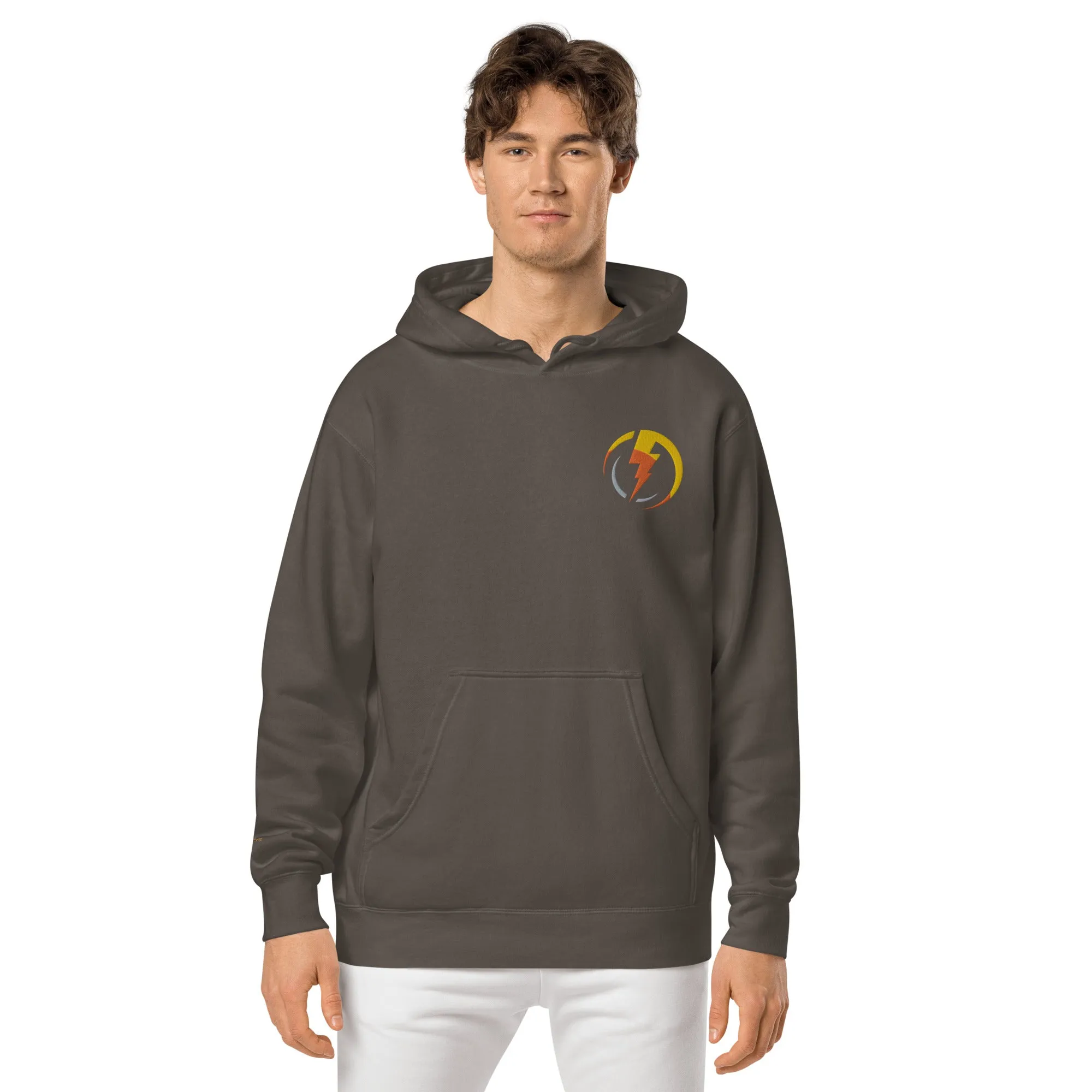 Lightning Bolt Design Unisex Pigment-Dyed Hoodie