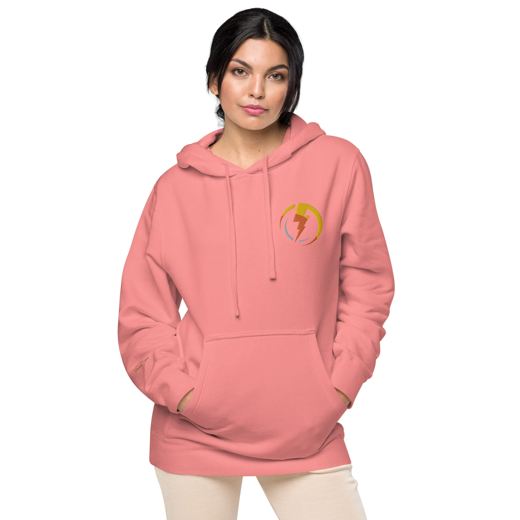 Lightning Bolt Design Unisex Pigment-Dyed Hoodie