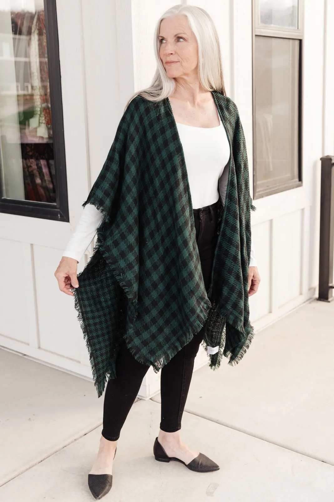 Lumber Jill Wrap in Black/Green