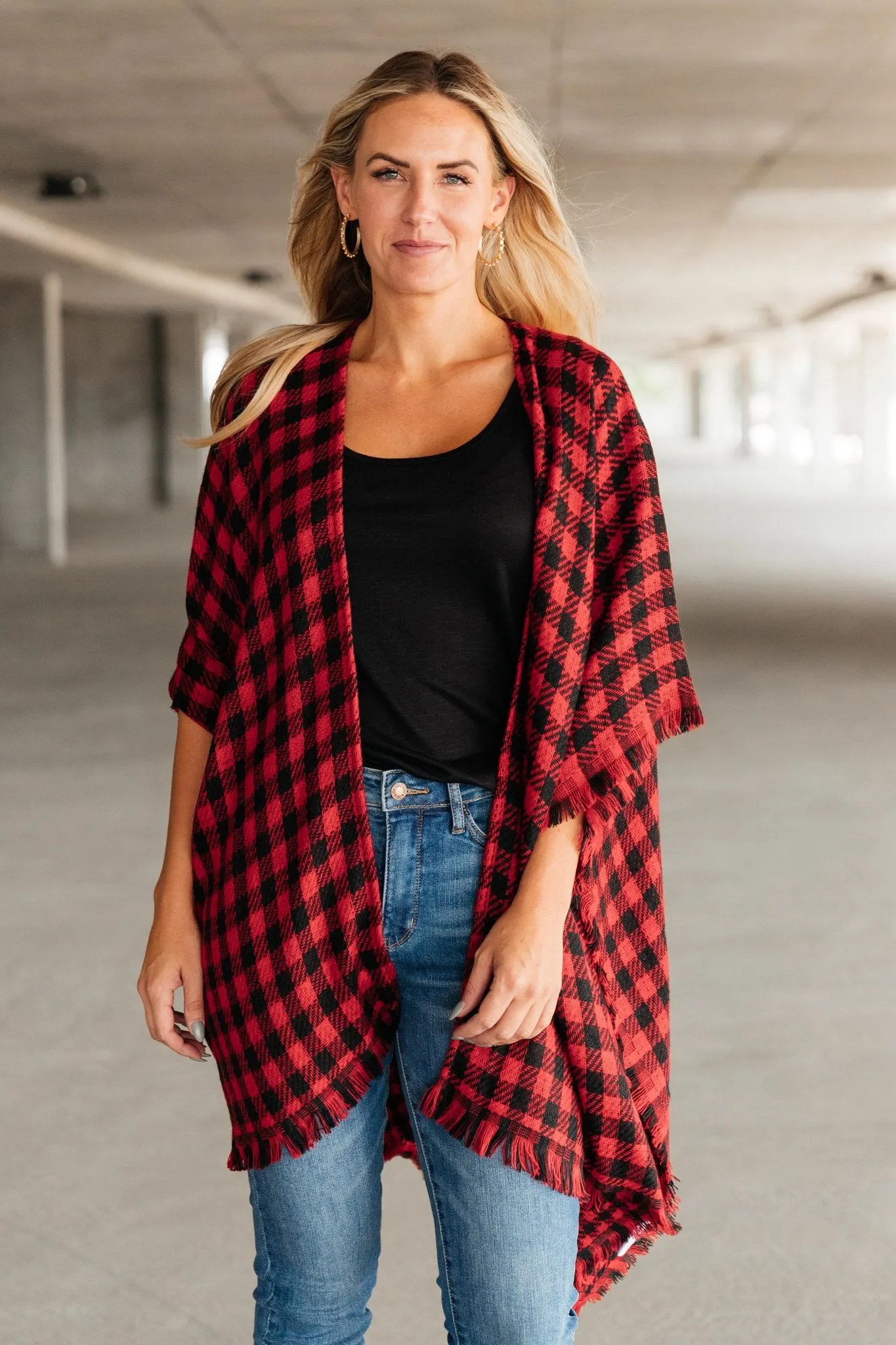 Lumber Jill Wrap in Red/Black