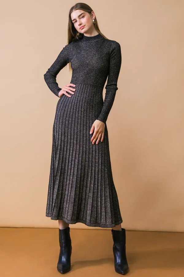 Lurex Knit Midi Dress