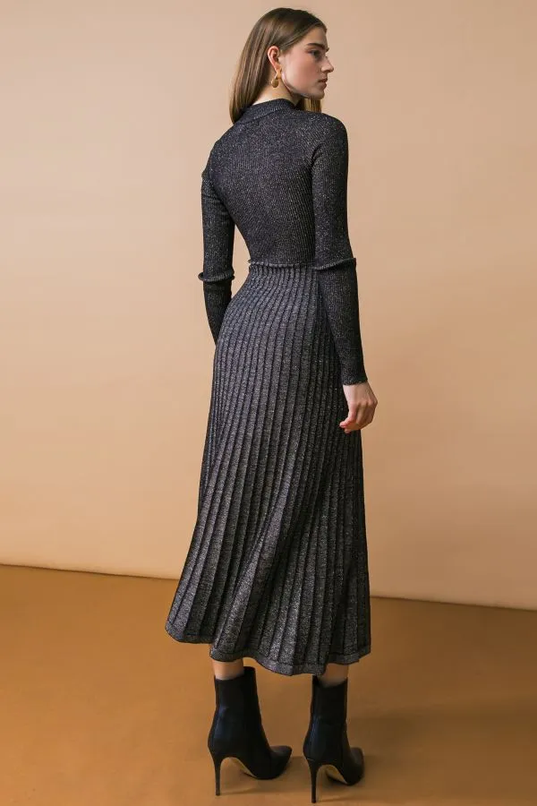 Lurex Knit Midi Dress