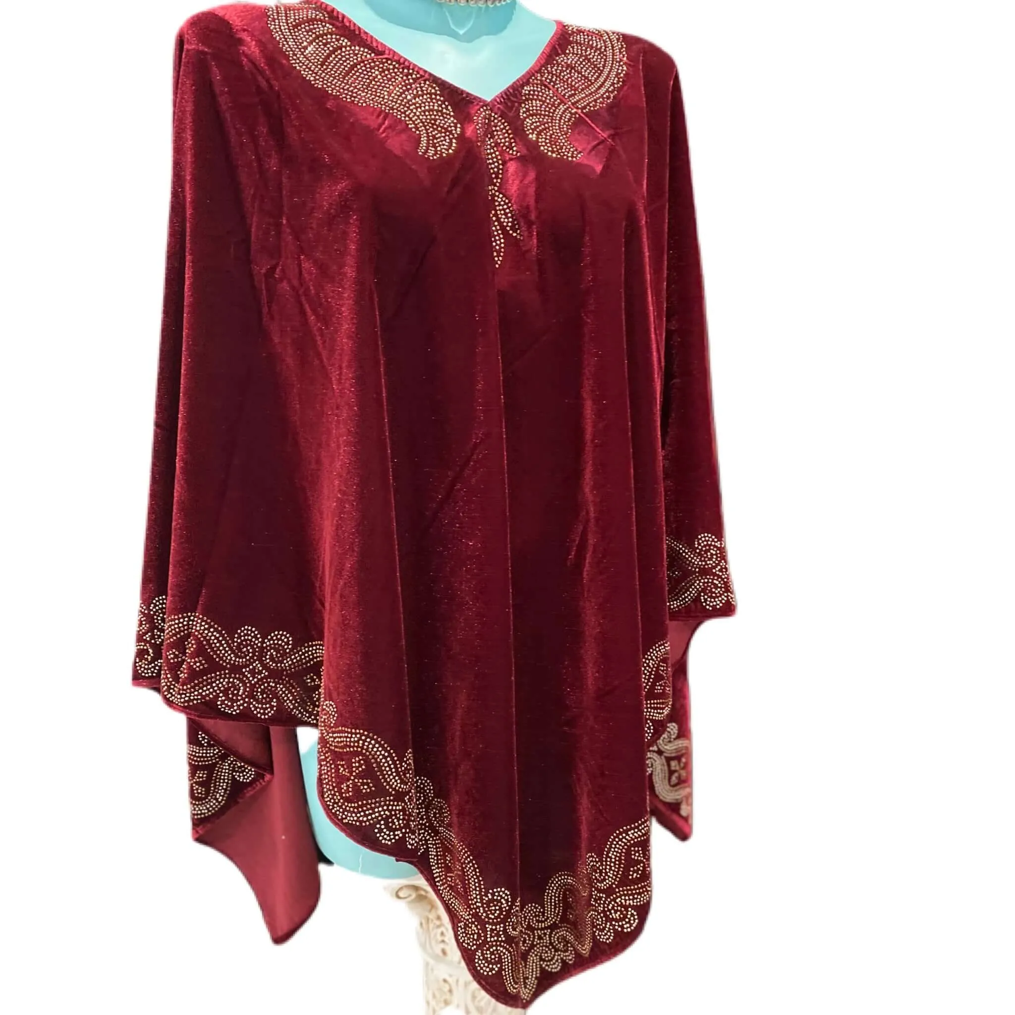 Maya Velvet Silk Luxe Poncho