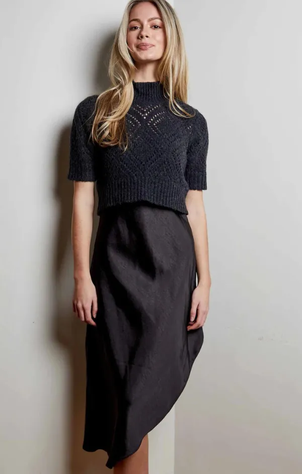 Mixed Media Knit Top Maxi