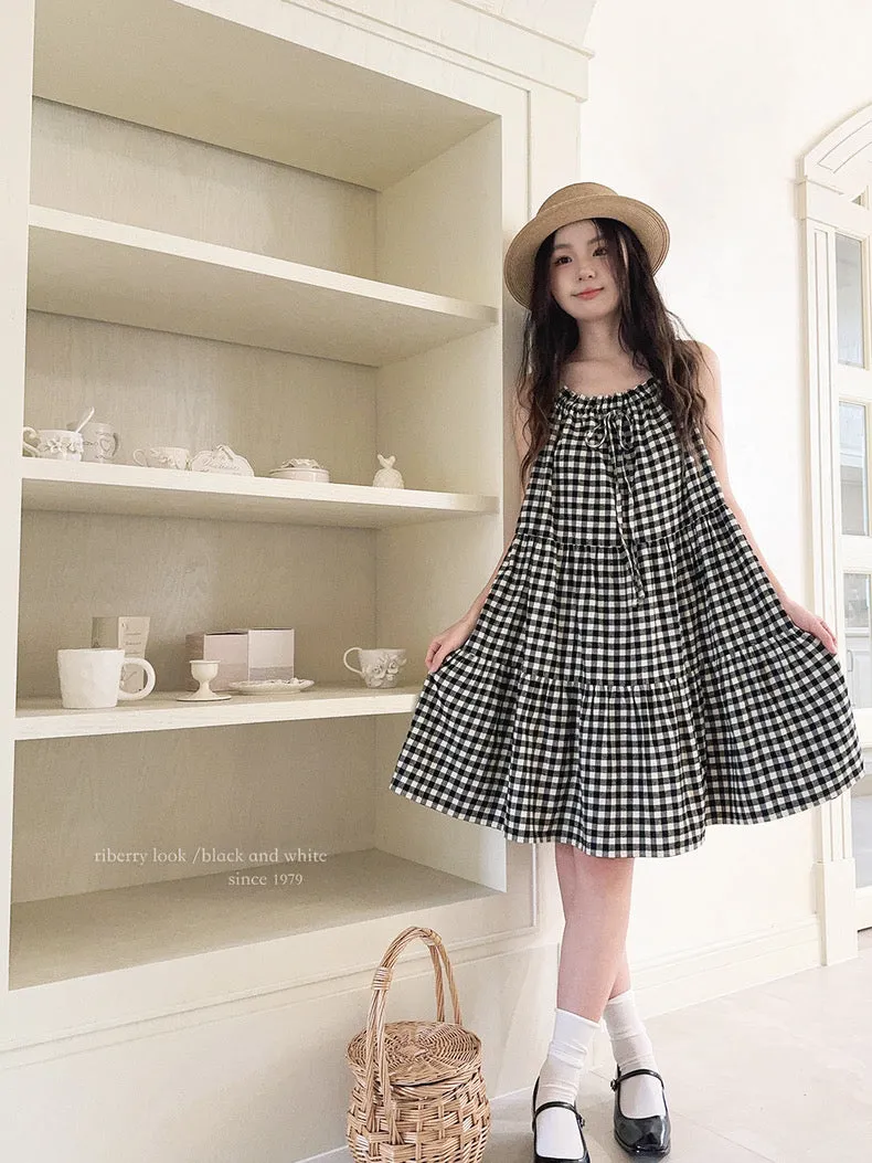 Night Night Gingham Cotton Dress