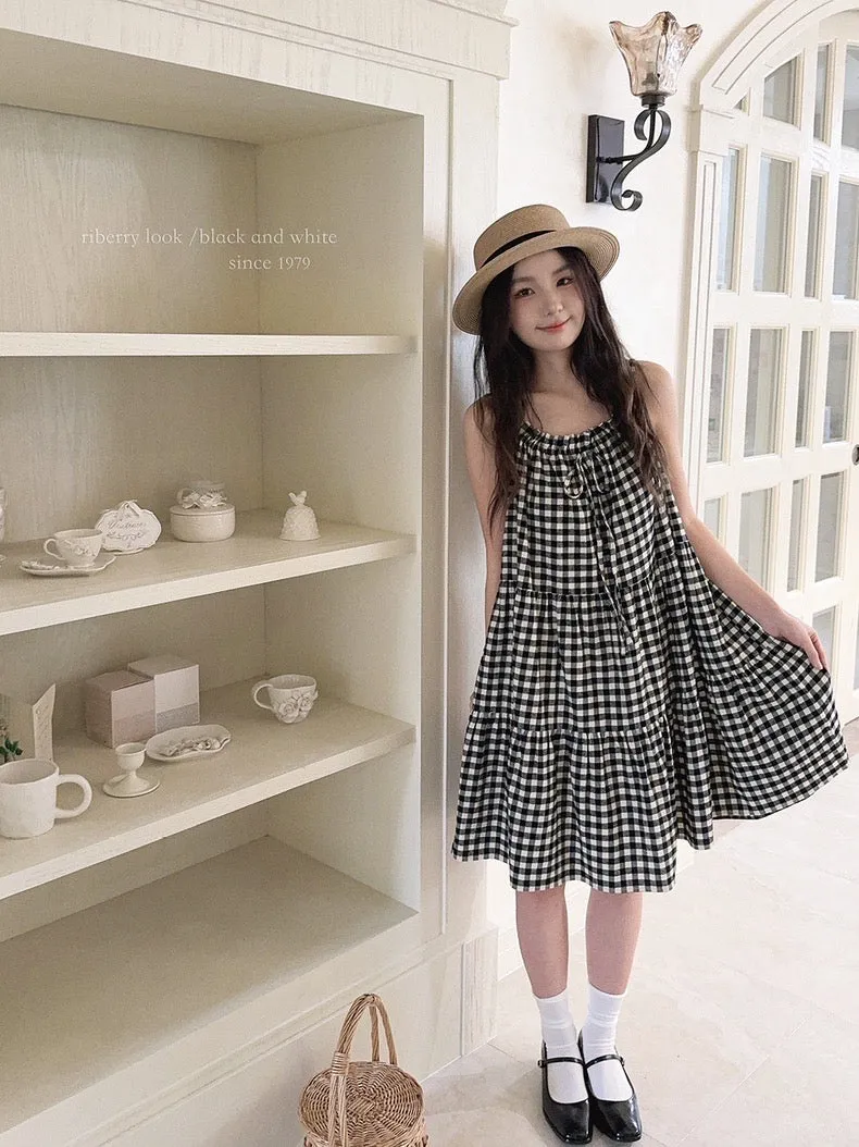 Night Night Gingham Cotton Dress