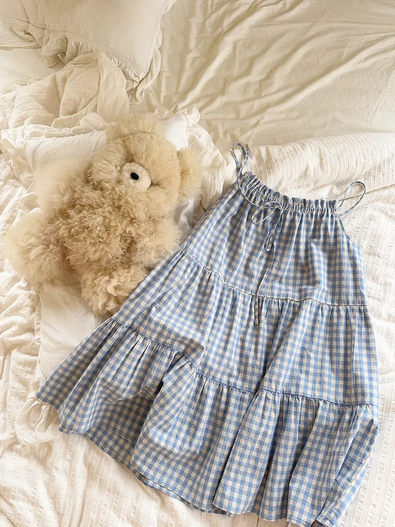 Night Night Gingham Cotton Dress