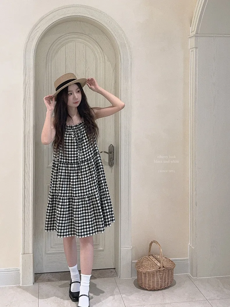 Night Night Gingham Cotton Dress