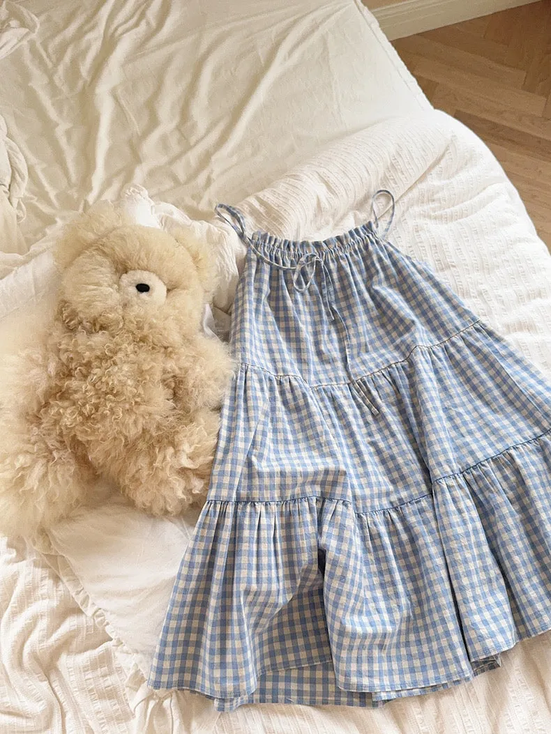 Night Night Gingham Cotton Dress