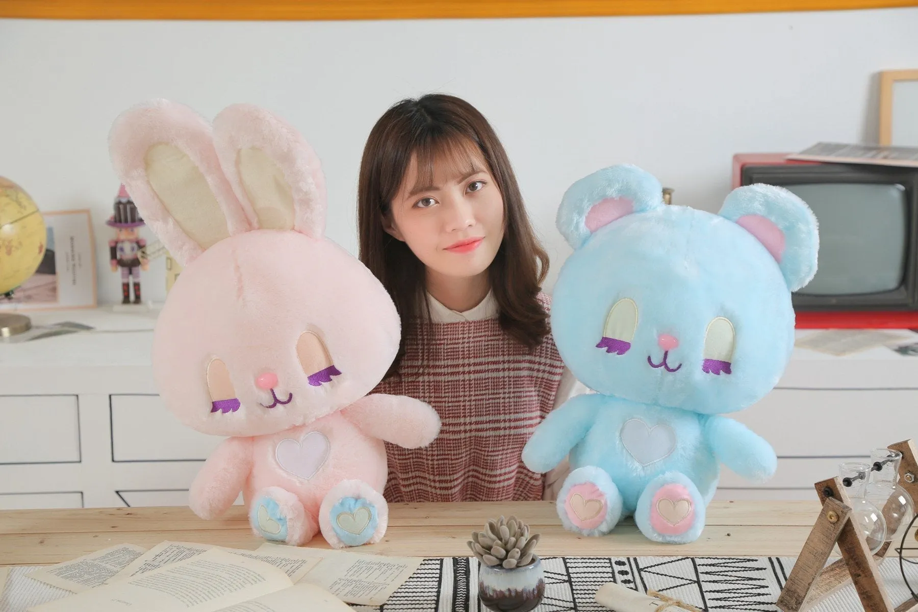 Pastel Bunny & Bear Plushies