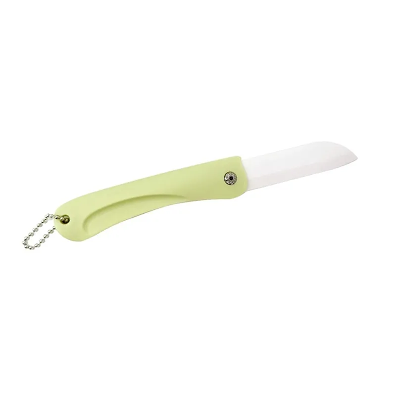 Pastel Ceramic-Blade Foldable Pocket Knife Keychain