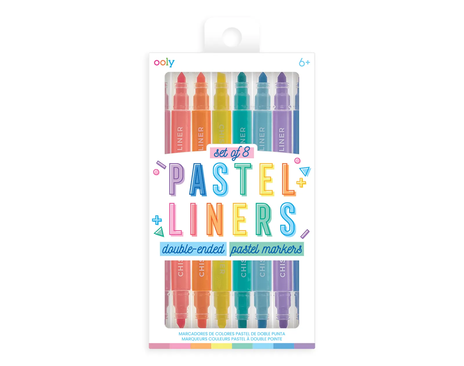 Pastel Liners Dual-Tip Markers - Set of 8