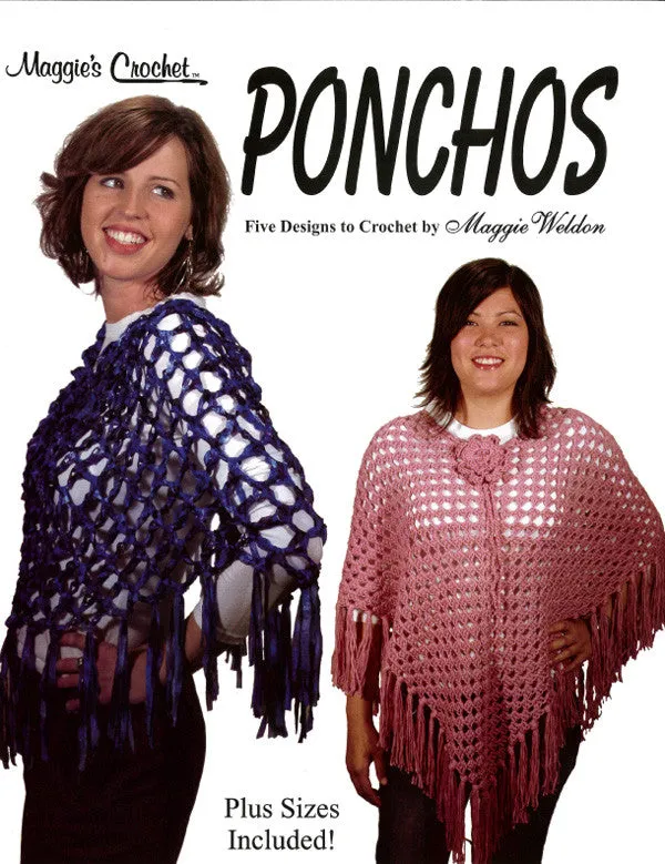 Ponchos Crochet Pattern Leaflet