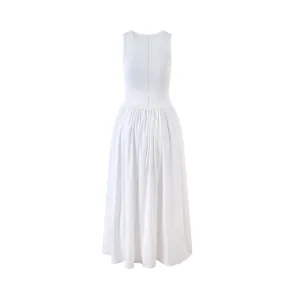 Pre Order:  Minimalist Knit Corset Pleated Skirt Dress