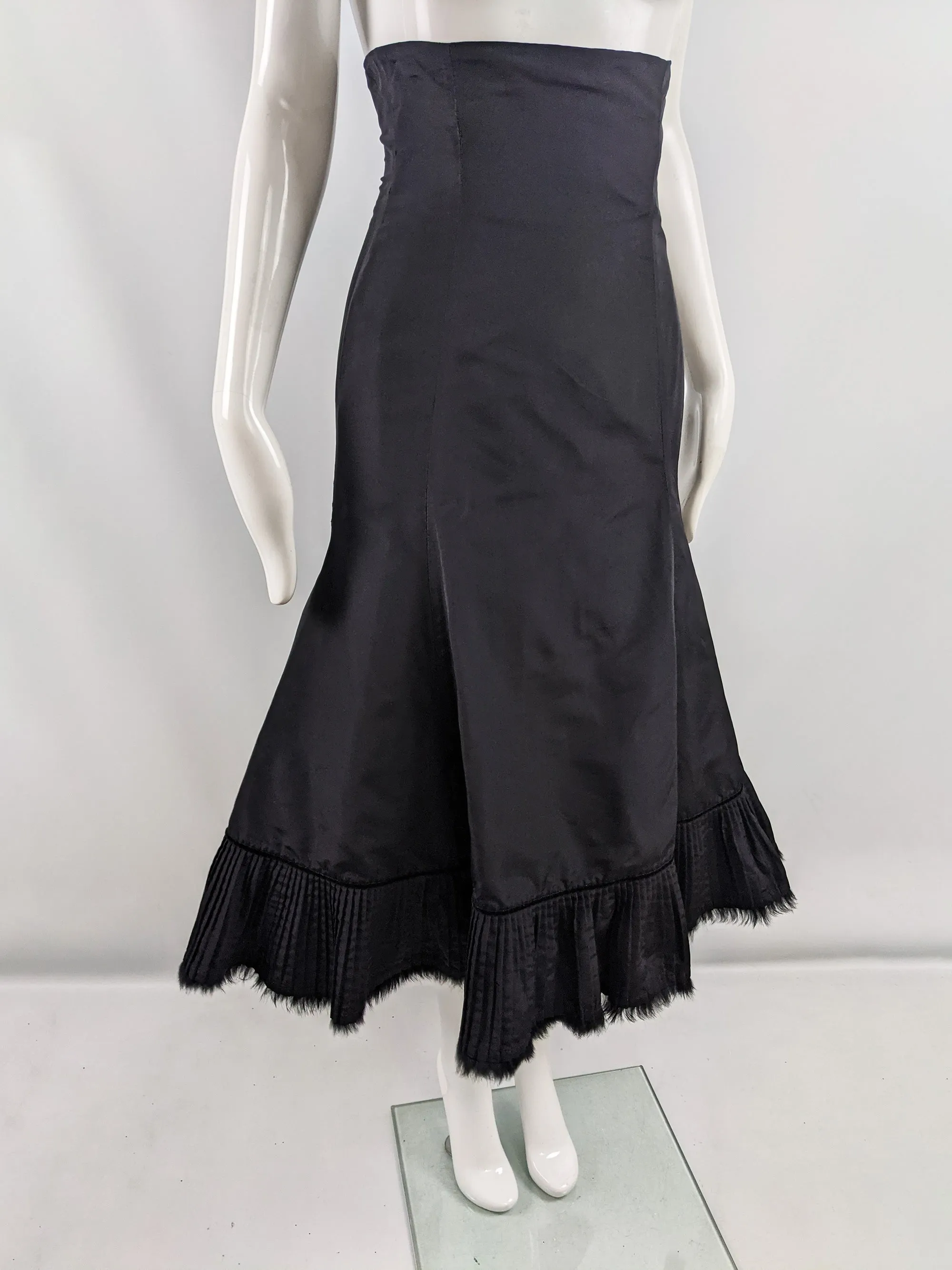 Preowned Black Ultra High Waist Structured Mermaid Skirt, A/W 2005